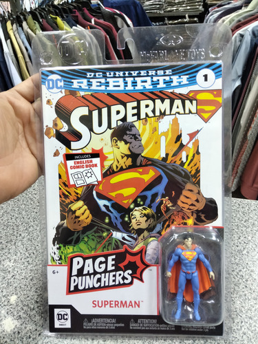 Dc Multiverse Superman, Rebirth, Page Punchers 3 Pulgadas!! (Usado)