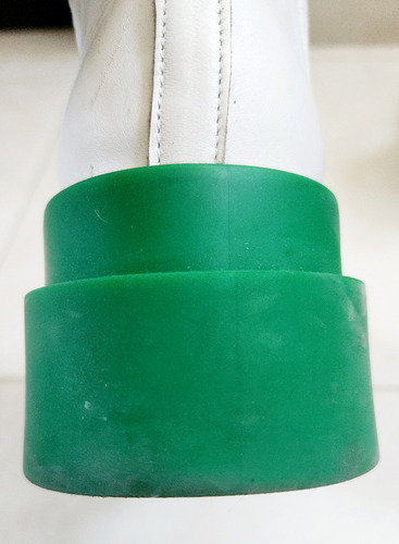 Botas Sibyl Vane Cuero Blanco Con Suela Verde. Número 38 (Usado)
