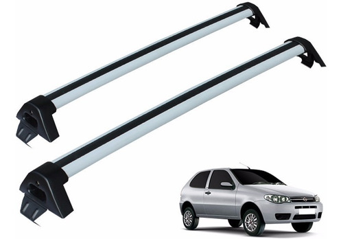 Rack De Teto Fiat Palio 2 Portas Bagageiro Prata 2011