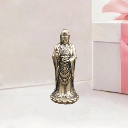 Mini Estatua De Guan Yin, Decoración De Latón, Artesanía,