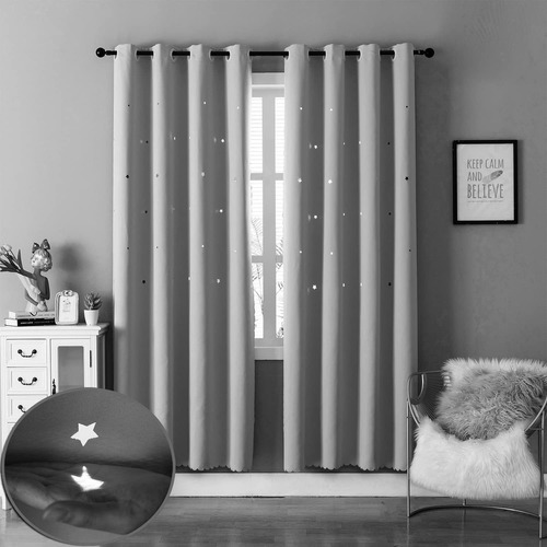 Cortinas Opacas Habitación De Niños Oscurecimientos D...