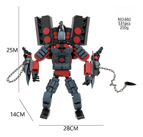 Toilet Man Building Blocks, Modelo Moc De Juguete Para Juego