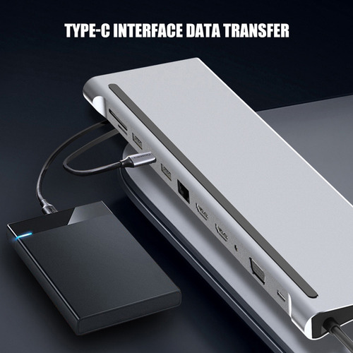 Estación De Acoplamiento Multipuerto 12 En 1 Con Usb 3.0
