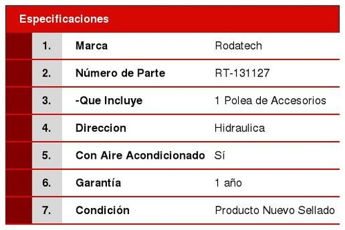 1 Polea Guia Accesorios Económico Pick Up / D21 2.4l 90/11