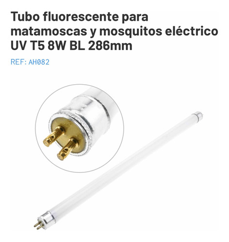 Tubo Fluorescente F8 Watios T5 Bl Lámparas Matamoscas