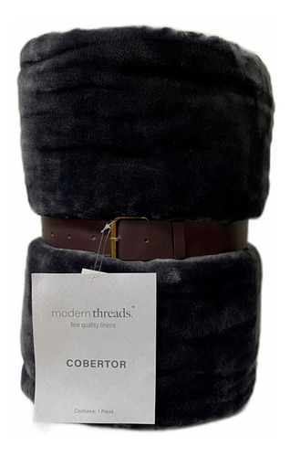 Cobertor Ligero Suave Matrimonial/ Queen - Modern Threads Negro