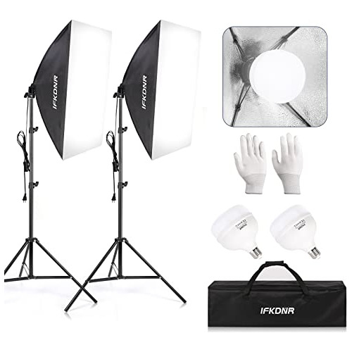 Softbox Lighting Kit, Ifkdnr 105w Led Fotografía Dvn2m