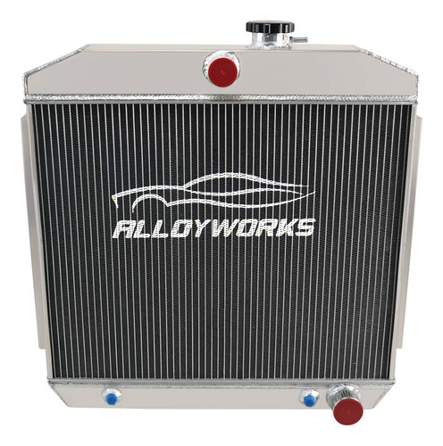 Alloyworks - Radiador De Aluminio De 4 Filas Para Chevy Bel-