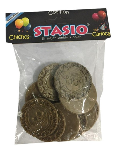 Accesorio Juguete  Monedas Pirata Halloween X 10