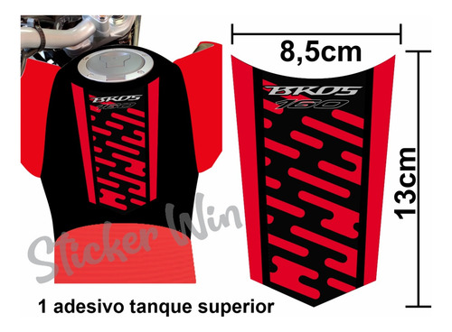 Adesivo Bros 160 2024 - Kit 3 Adesivos P/ Moto Vermelha A11