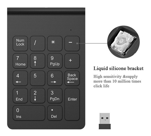 Imagen 5 de 6 de 2.4g Teclado Numérico Inalámbrico Teclado Numérico