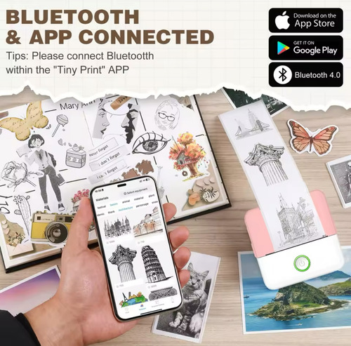 Mini Impresora Digital De Lujo Bluethoot