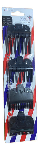 4 Peinetas Para Maquina De Corte Mc8 Para Wahl Negro