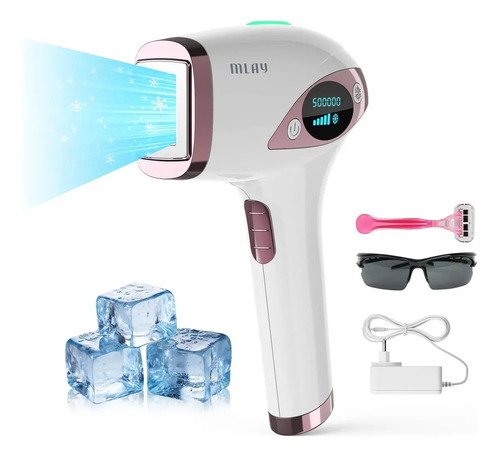 Depilador a Laser IPL Mlay T4 Resfriamento a Gelo 5 Níveis 500000 Flashes