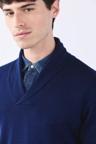 Sweater Abuelo Merino Bensimon Azul La
