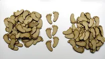 Comprar 100 Huellitas Piecitos Fibrofacil 3cm Baby Shower Nacimiento