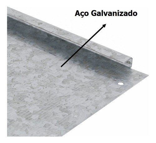 Reforço De Carga 40x26 De Aço 50kg Prata