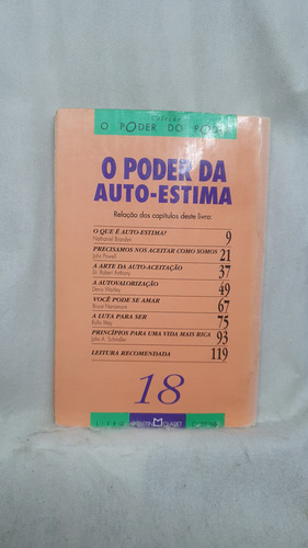 Livro O Poder Da Auto-estima - Coleção O Poder Do Poder 18 - Martin Claret Editora - Editora Martin Claret (Usado)