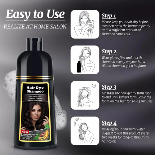 Shampoos Instantâneos Para Tingir O Cabelo 500ml.da1