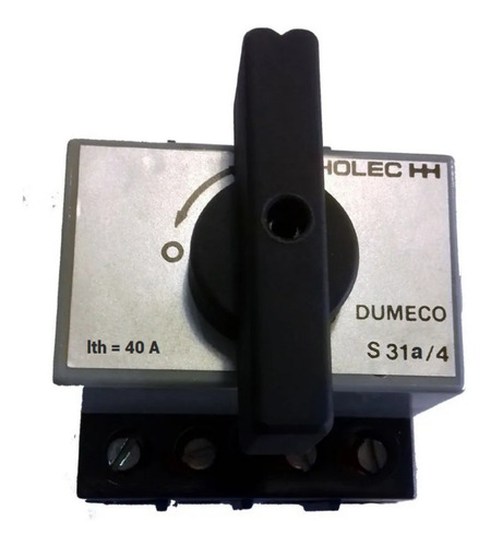 Imagen 1 de 4 de Interruptor Tetrapolar Holec 4x40 A Montaje Din