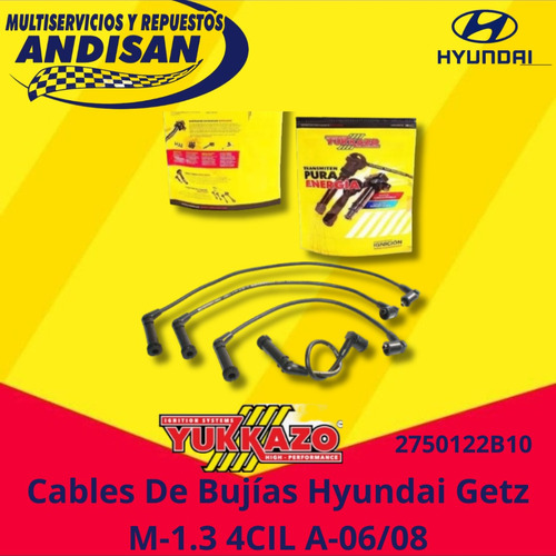 Cables De Bujias Hyundai Getz 4c M-1.3 Yukkazo