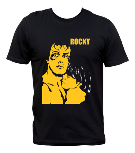 Remera Negra Rocky Balboa Stallone Boxeo