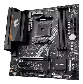 Placa Mae Gigabyte B550m Aorus Elite Am4 Ddr4 Hdmi M-ATX Cor Preto