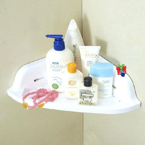 Set X2 Esquinero Plástico Estante Repisa Baño Sopapa Ventosa