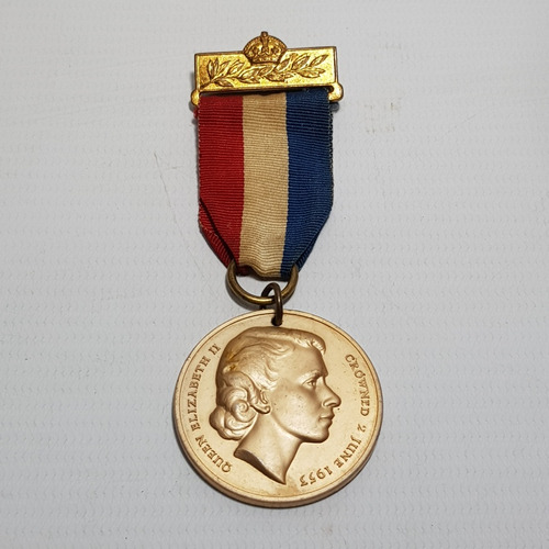 Antigua Medalla Queen Elizabeth 1953 National Play Mag 60530