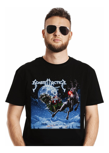 Polera Sonata Arctica Christmas Spirits Metal Impresión Dire