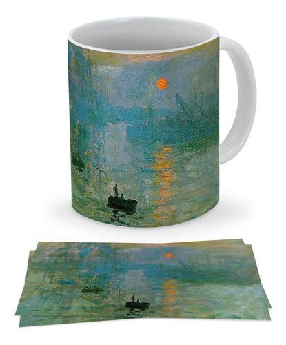 Mug Pocillo Arte Pintura Sol Naciente Taza