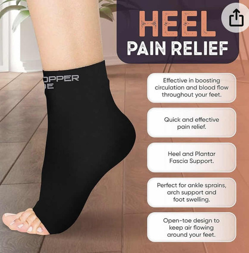 Tobillera De Compresión Copper Fit Unisex T-l Fasciitis -usa