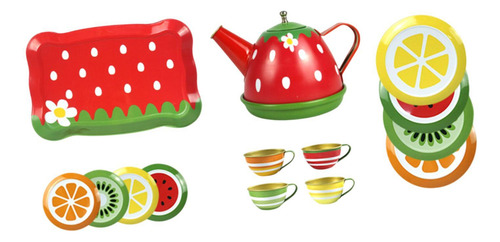Juego De Té Para Niñas Pequeñas, Juguetes De Rojo