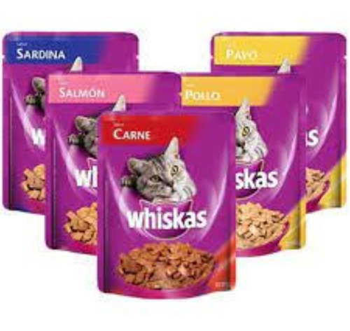 Whiskas Alimento Húmedo Sobrecito Gato Varios Sabores 12 Un