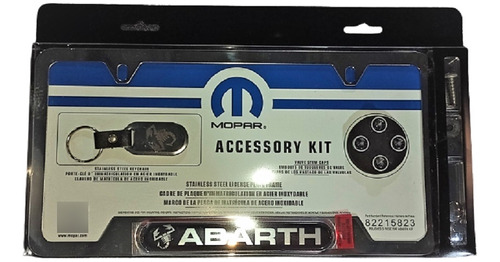 Kit Porta Placas Acero Inox Original Mopar Fiat 500 Abarth