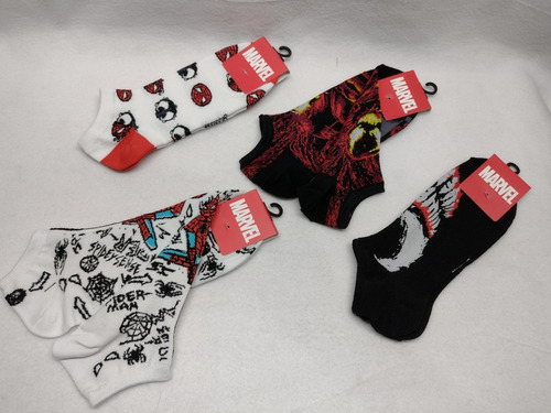 Calcetines Tines Pack 4 Hombre Marvel Spiderman Venom Geek