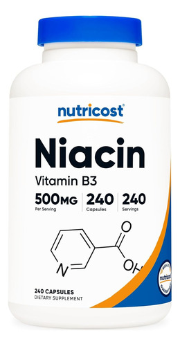 Vitamina B3 Y Niacina 240 Cápsulas-nutricost