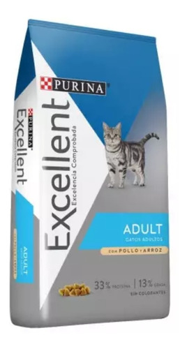 Excellent Gato Adulto Pollo Y Arroz 7.5 Kg 