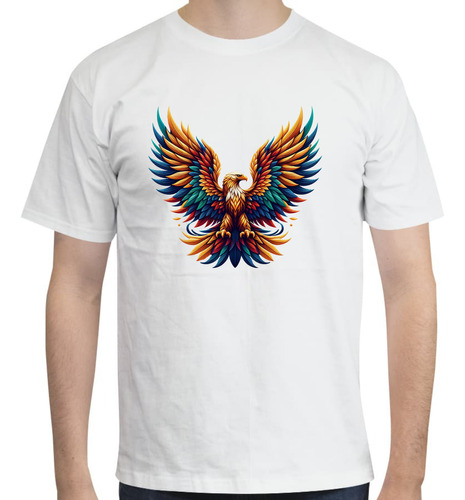 Playera Cuello Redondo Diseño Águila Alas Extendidas