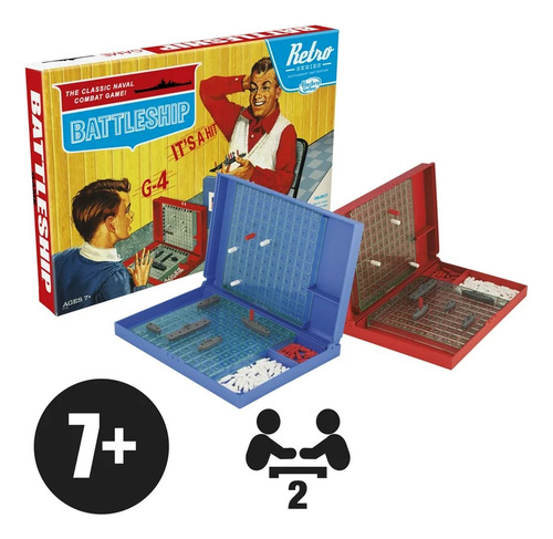 Hasbro Gaming Battleship Juego Retro Series 1967 Edición