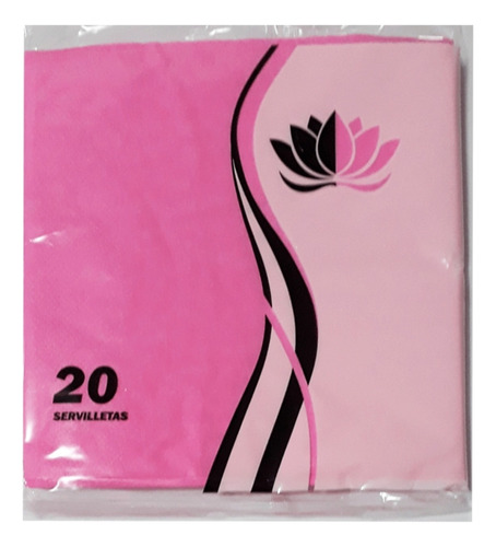 Servilletas Rosas X 20 Unidades Marca Naptres - Cotillón Waf