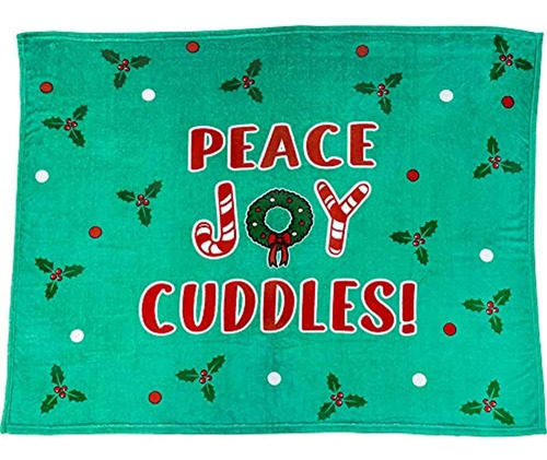 ~?peace, Joy & Cuddles Christmas Holidays Super Plush Blanke