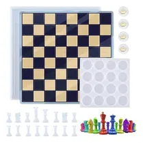 Comprar Juego De Molde De Tablero Y Piezas De Ajedrez Y Damas