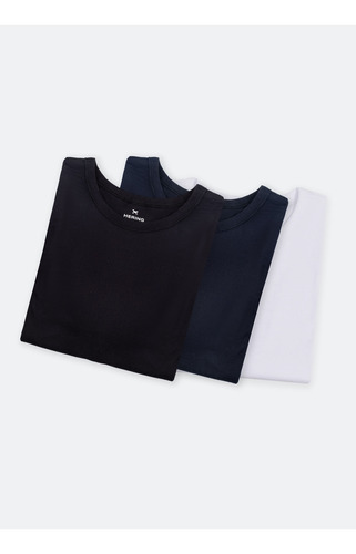 Kit Com 3 Camisetas Masculinas Básicas Hering 