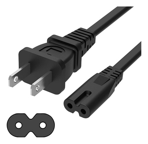 Cable De Corriente Compatible Con Ps1 Ps2 Ps3 2 Polos Inter