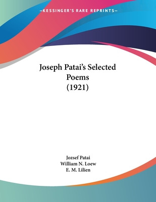 Libro Joseph Patai's Selected Poems (1921) - Patai, Jozsef