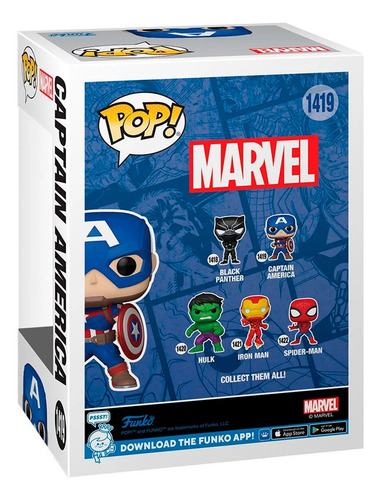 Figura Captain America Marvel 1419 Pop! Funko