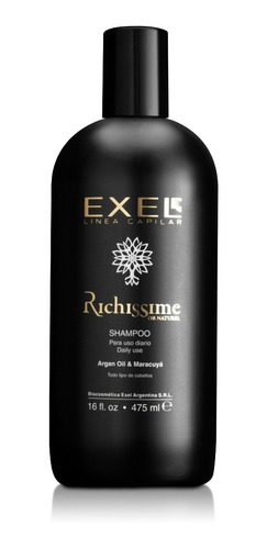 Shampoo Richissime Con Óleo De Argan Y Maracuyá Exel