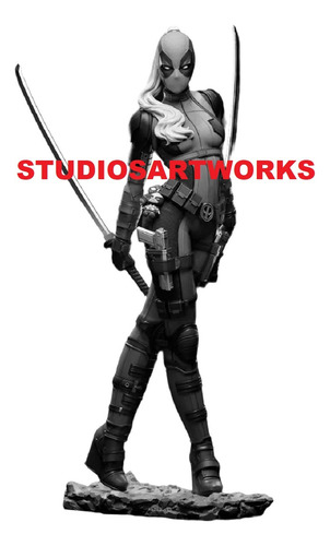 Lady Deadpool Model Kit Para Armar Y Pintar 18 Cm 4k8 R3d