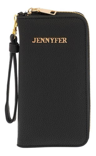Monedero Jennyfer 9549 con diseño CARTERA color negro de sintético - 19cm x 10cm x 3cm